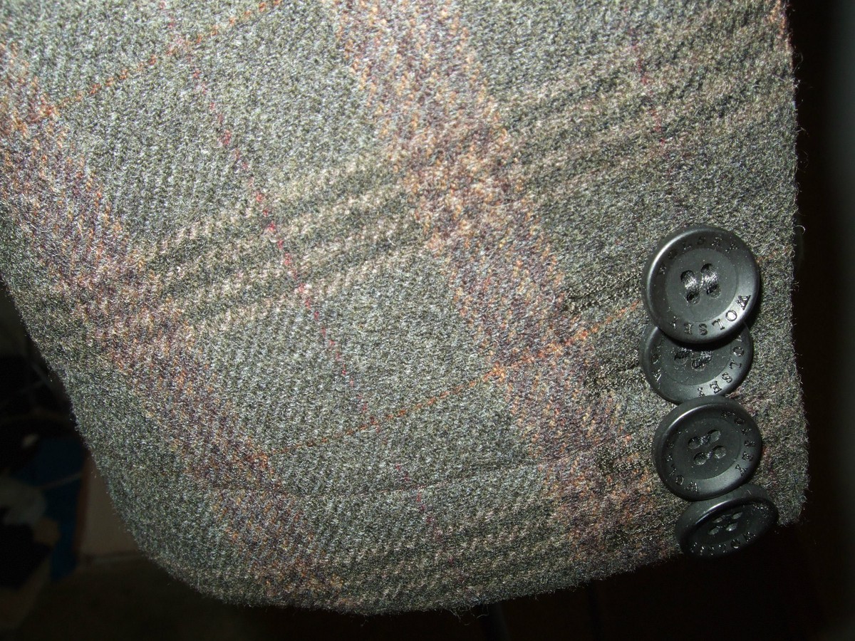 Veste Campagnarde Wolsey 1755 - Taille 40, Laine Tweed à Carreaux Marron, Très Bon état