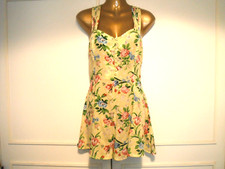 YELLOW FLORAL SUN DRESS / CULOTTES Size 10