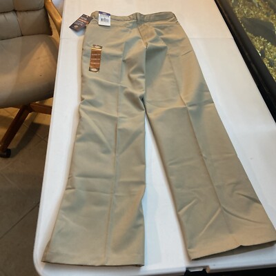 Dickies Boys  Flat Front Pants Size 18 Classic Fit Beige Schoolwear Trousers