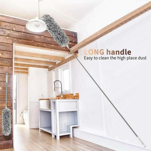 Dust Cleaner Telescopic Fiber Extendable Bendable Extra Long Stretch To 280cm - Picture 2 of 12