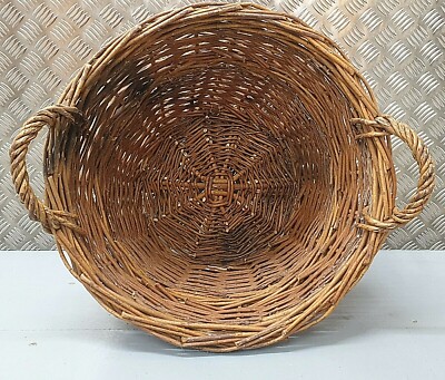 Holzkorb rustikal Vintage Retro handgewebt