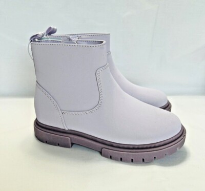 Cat & Jack Toddler Girls' Flora Zipper Booties Lavender