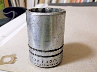 Proto Professional 3/4in drive 12-point 1-3/16in 5538 Shallow Socket Made in USA