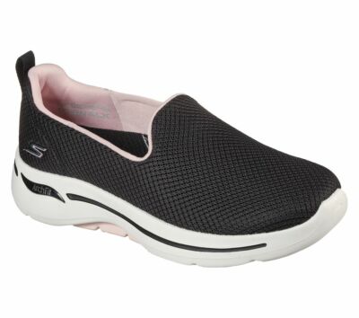 Skechers Shoes Black Pink Go Walk Arch Fit Women's Slip On Comfort Mesh 124401 | eBay