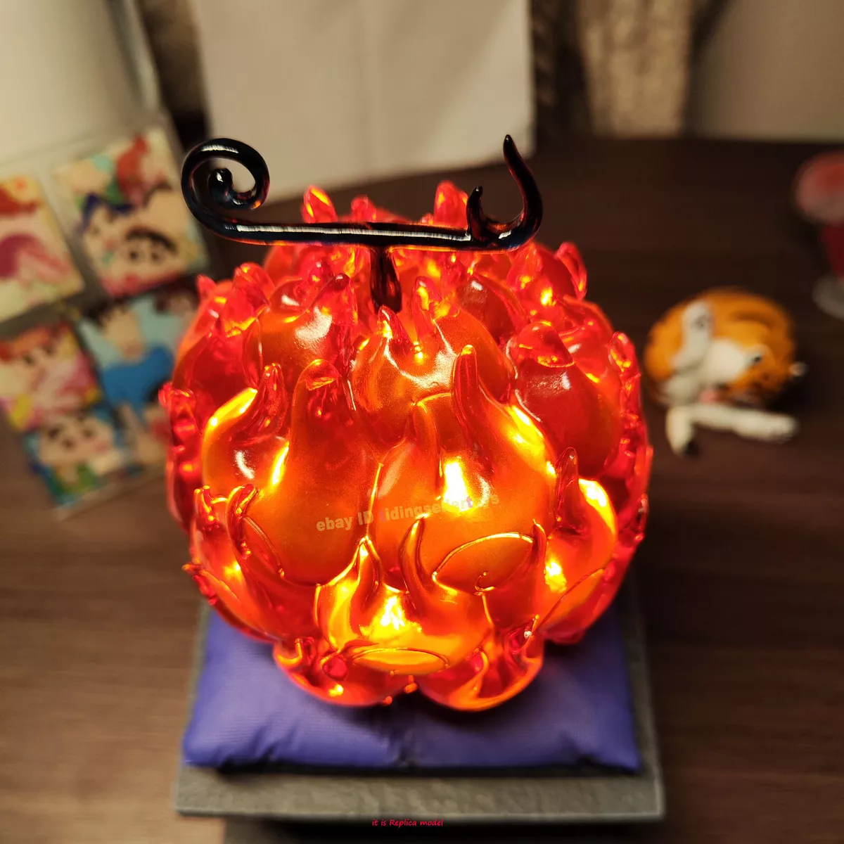 One Piece Devil Fruit Mera Mera no Mi Portgas·D· Ace Recast W/ LED BASE