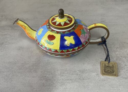 Charlotte De Vita Miniature Enamel Teapot Edition C832, Vintage