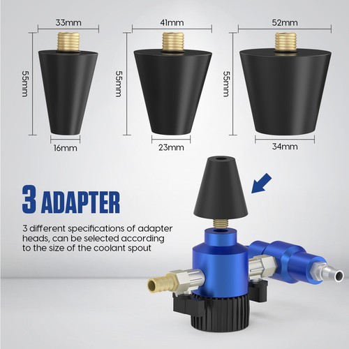 Car Radiator Pressure Leak Tester Vacuum Purge Cooling System Coolant Refill Kit - Picture 7 of 12