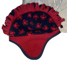 New gap Kids kids skull hat mow hawk Fleece Hat Black/navy Red Headphones S/M