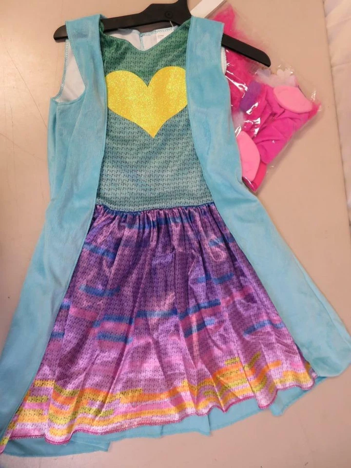 Trolls World Tour Poppy 豪华儿童万圣节服装伪装 M 码 (7-8) — 第 3/4 张图片