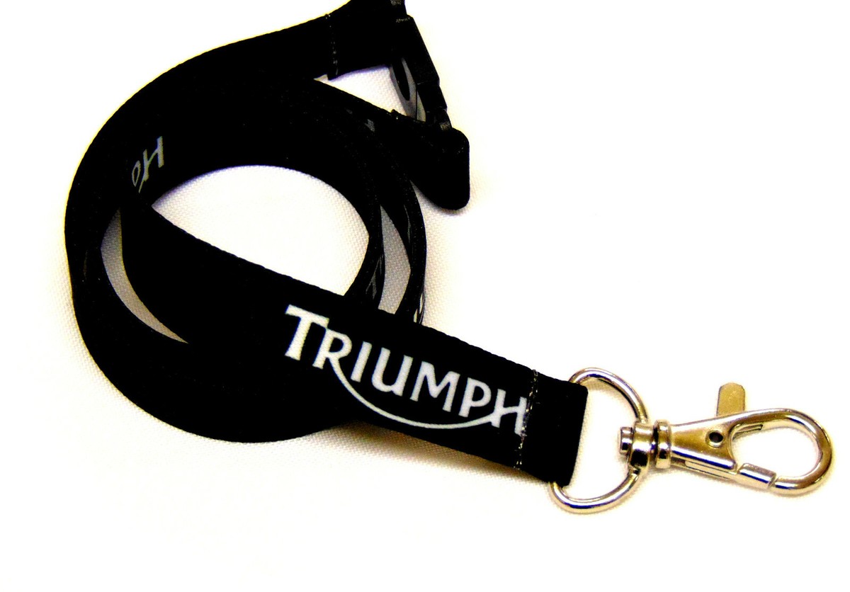 Triumph lanyard - classic motorbike 15mm neck strap for ID & keys