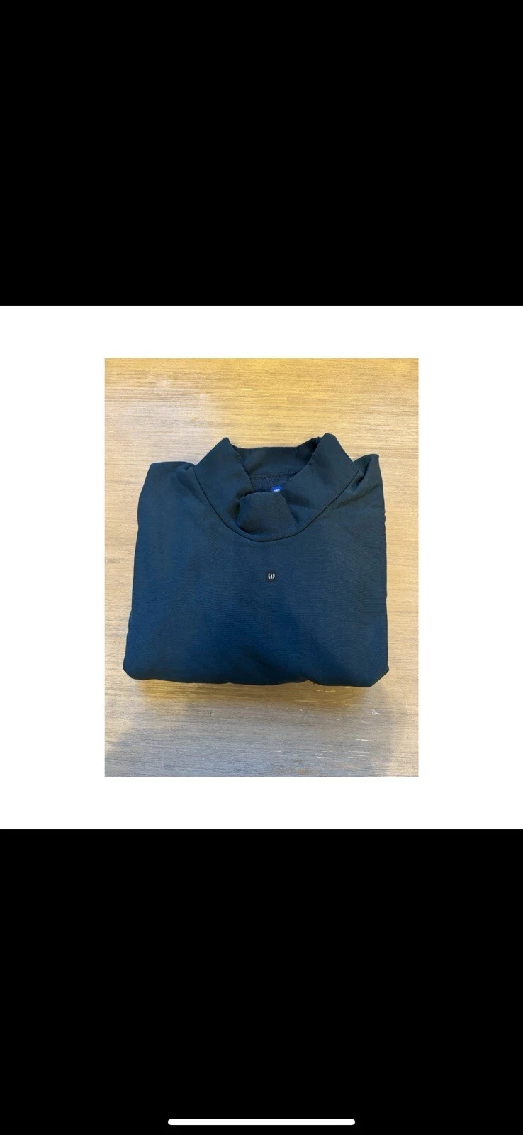 Yeezy Gap Balenciaga maglione finto collo alto invecchiato XL blu scuro #4