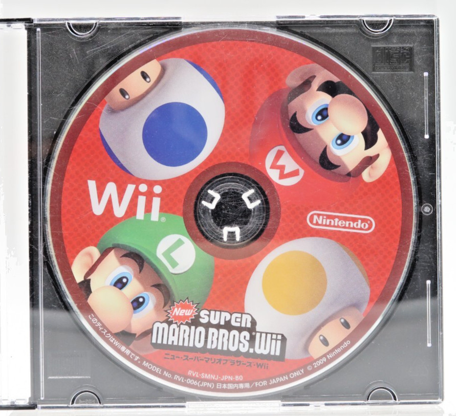 New Super Mario Bros. Wii (Wii, 2009) Japan Region RVL-006 JPN Disc Only NTSC-J