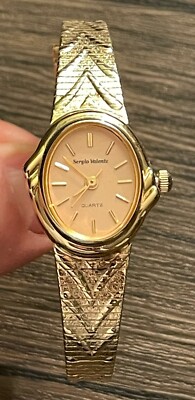 Vintage Sergio Valente Omni Quartz Watch ISA-K63 C-IBGGJ Gold Tone