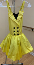 Jazz Tap Musical Theatre Dance Yellow Costume Adult Small Weissman