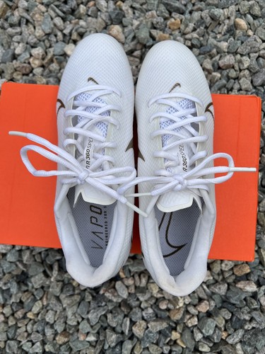 Nike Vapor Edge Speed 360 Football Cleats White Gold Size 8 CD0082-111 ✅ - Picture 5 of 13