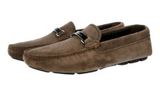 PRADA Suede DRIVING LOAFER Shoes - 2DD159 - Brown - NEW