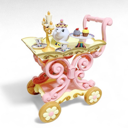Rare Disney Store Exclusive Beauty And The Beast Tea Cart Set Play