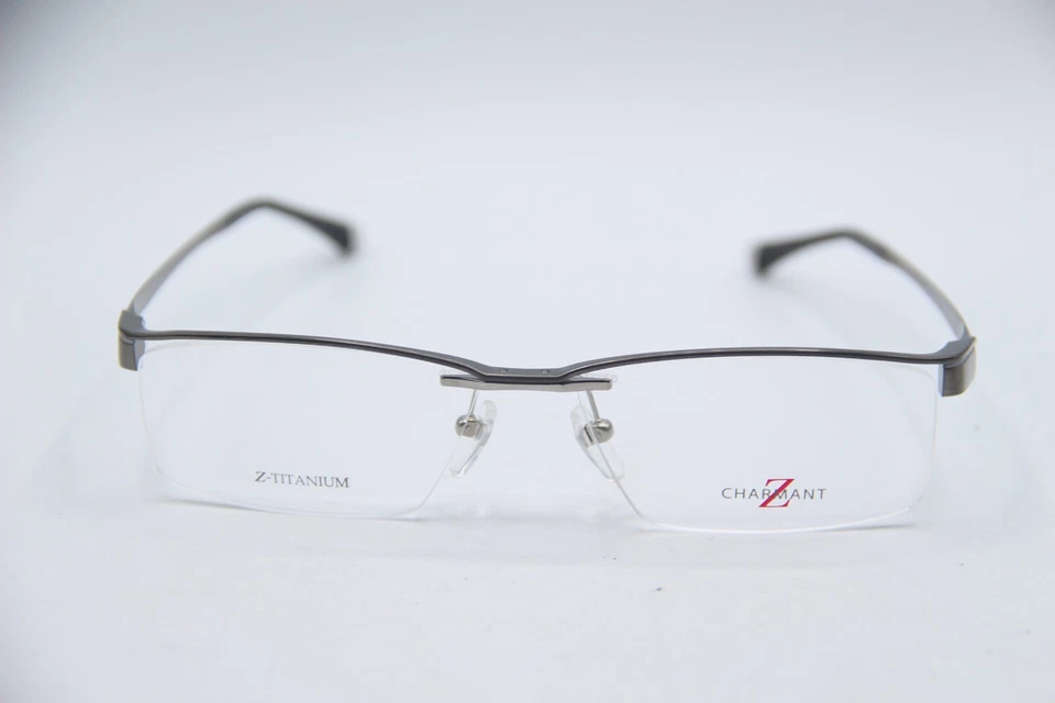 NEW CHARMANT Z-TITANIUM ZT19807 GREY AUTHENTIC DESIGNER EYEGLASSES 58-15 - Image 2 of 4