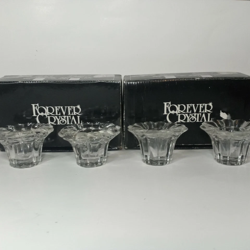 Forever Crystal Tapered Candle Sticks Set Of 2  - Image 2 of 3