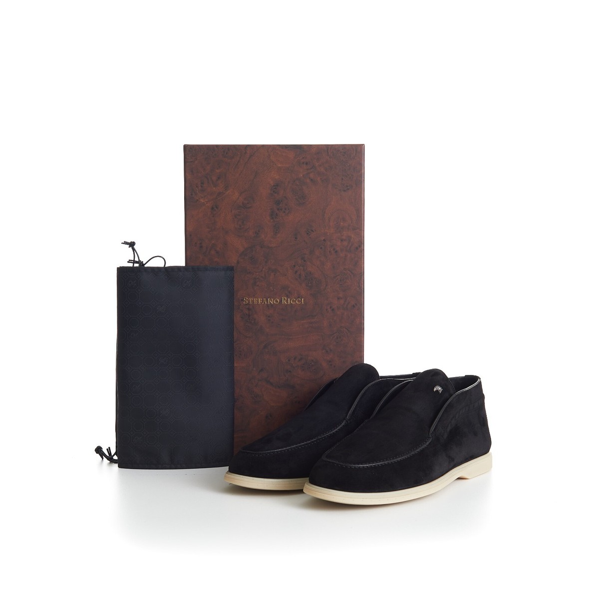Stefano Ricci Men’s Black Suede Slip-On Sneakers EU 46 US 13 - NWOB $1800 Stefano Ricci Men main image 3