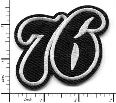 40 Pcs Embroidered Sew or Iron on patches 76 Gas 72x56mm AP063sE1