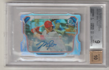 MIKE TROUT 2014 BOWMAN CHROME MINI DIE CUT AUTOGRAPH #05/10 BGS 9 MINT 10 AUTO