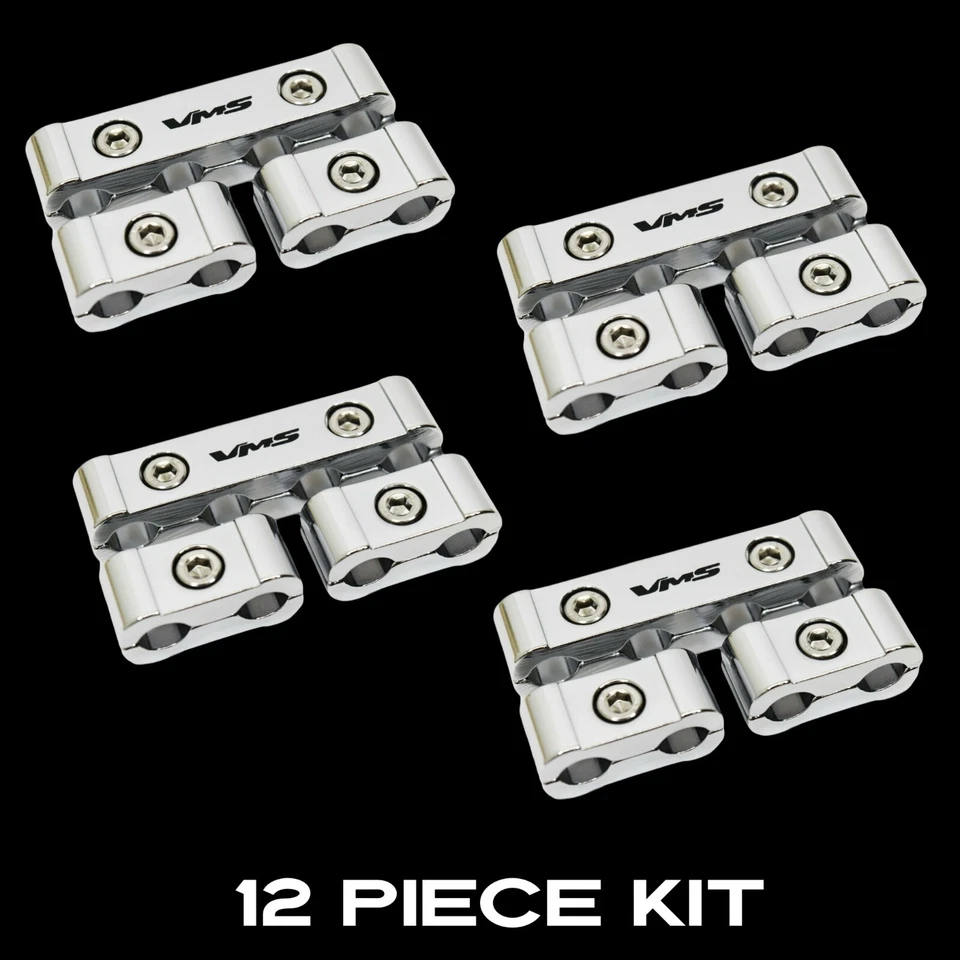 12 PIEZAS SEPARADORES DE CABLES BUJÍA DE CROMO PLATEADO 8MM 8.5MM 9MM 10MM CABLES Foto 2 de 4