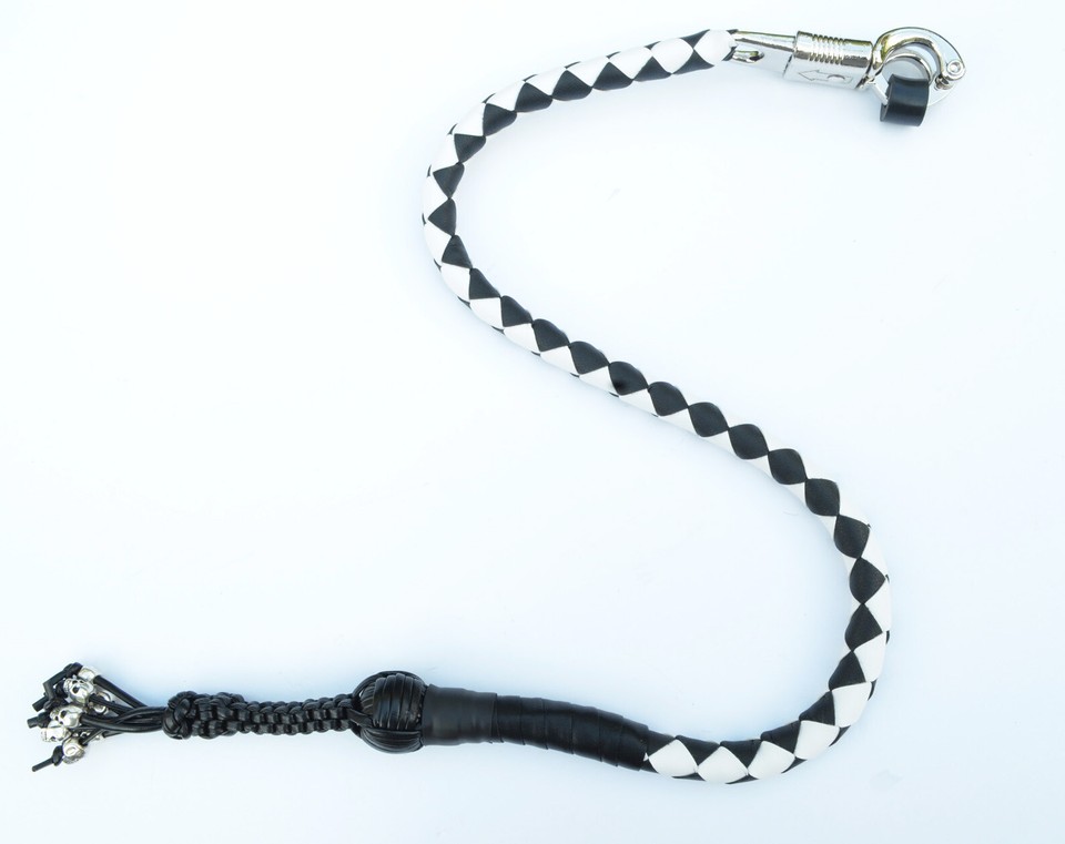 550 Paracord Motorcycle Whip Get Back Whip 1 Ball & Skulls