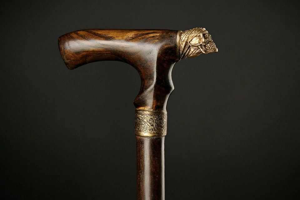 Трость с черепом художественная трость - палки в готическом стиле для мужской ручки латунь с тростью B1 - Изображение 4 из 4