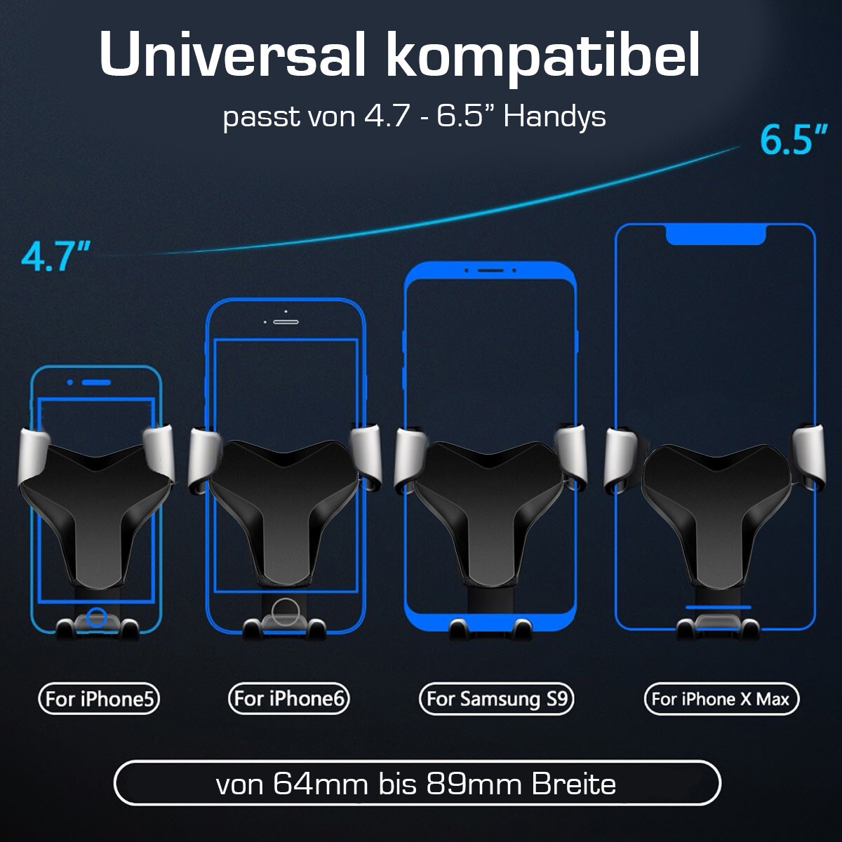 Universal Auto Halterung Smartphone Handy KFZ LKW PKW automatik Funktion