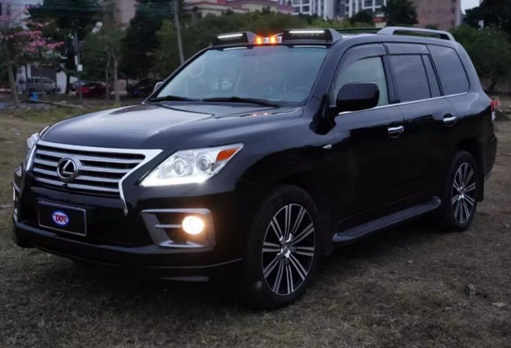 6 piezas parasol de ventilación de visera de ventana protector de lluvia apto para Lexus LX570 2007-2021 Foto 3 de 4