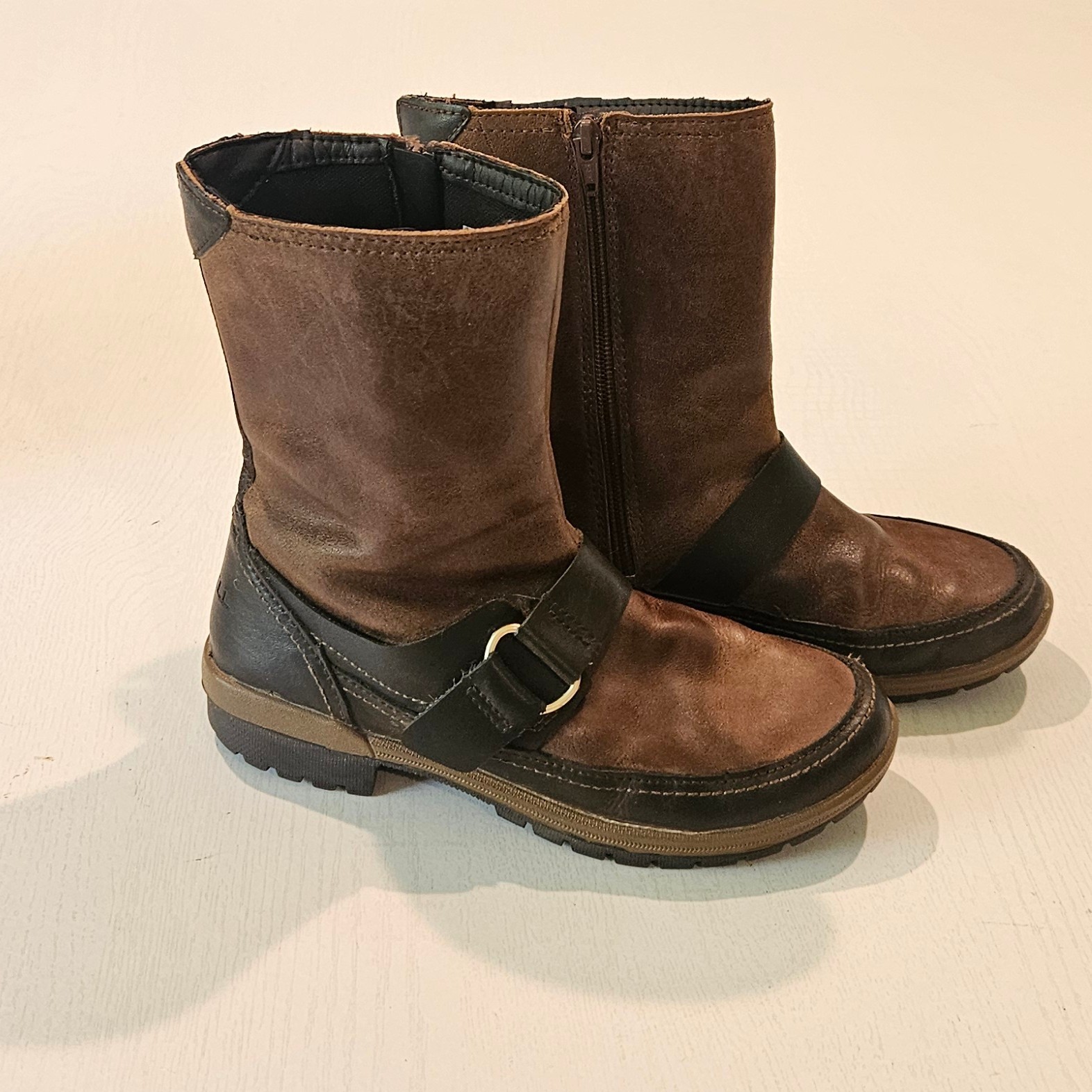 Stivali Merrell donna Emery fibbia imbracatura zip marrone taglia 6 5 US outdoor escursionismo