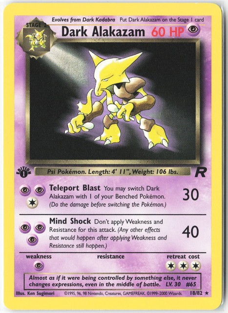 Dark Alakazam #18 (Team Rocket (2000))