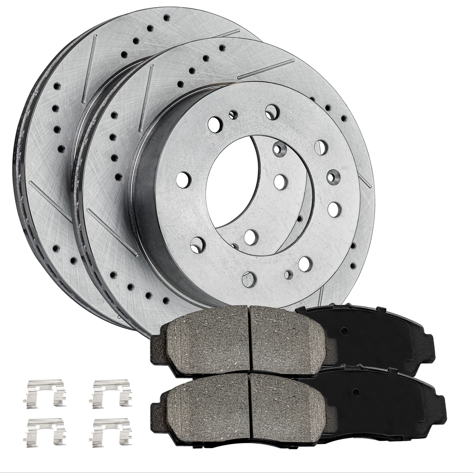 Front Brake Kit Rotors + Ceramic Pads for GMC Sierra 3500 01-03