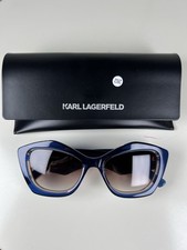 New Karl Lagerfeld Women's Geometric Cat-Eye Sunglasses w/ 3D Logo - KL6127S