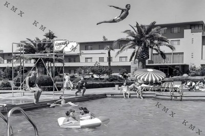 1950's Flamingo Casino Pool Vintage Las Vegas