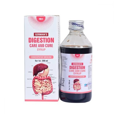 German Homeo Care & Cure Digestion Syrup (200ml) Support Free Shipping