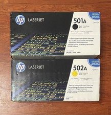 New Genuine HP Q6470A Black  Q6472A Yellow Toner Cartridges Sealed Boxes