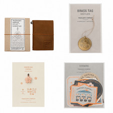 TRAVELER S Notebook Starbucks Camel passport size, Tags, Stickers, Brass Tag