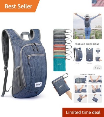 15L Water-Resistant Hiking Daypack - Ultra-Portable Nylon Backpack for Adventure