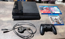 Consola Sony PlayStation 4 500GB - Negro Jet Funciona Bien 3 Juegos + Mando