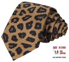 Neckties for Women Men - Classic Fashion Funny Novelty Medium Leopard Print