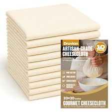 10 Pack Premium Cheesecloth, Grade 100 Cotton Cheese Cloth, Unbleached Extra Fin