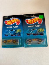 Hot Wheels 1988 Speed Fleet Hot Bird Blue Die Cast Metal #1451 Lot of 2 D79