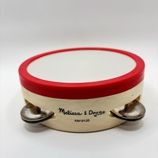 Melissa  Doug Wooden Tambourine Red Kids Musical Instrument Toy