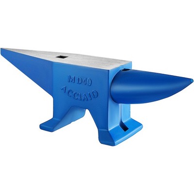 Uimoso 86 lb Blacksmith Anvil, Forged Steel with Heat-Treated Round Horn
