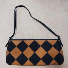 PICARD Shoulder Bag Accessory Pouch Leather in Black x Brown NWOT