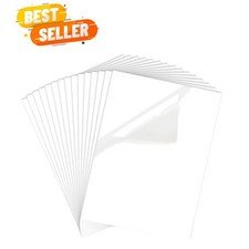 15 Sheets of Waterproof 8.5x11 Printable Vinyl Sticker Paper for Inkjet Printers