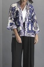 ONE HUNDRED STARS Giant Willow Kimono in Blue One Size