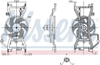 LüFter MotorküHlung Nissens 850136 301Mm Kunststoff 60W 12V FüR Renault Symbol 3